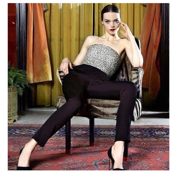 ALICE + OLIVIA Jeri Beaded Strapless Jumpsuit - Picture 4 of 15